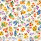 ATXSH Texas Wildflowers Oatmeal Cotton 44"/45" Fabric Per Yard